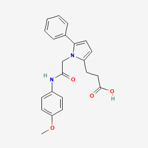 3-{1-[(4-Methoxy-phenylcarbamoyl)-methyl]-5-phenyl-1H-pyrrol-2-yl}-propionic acid