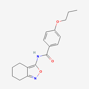 molecular formula C17H20N2O3 B11383246 4-propoxy-N-(4,5,6,7-tetrahydro-2,1-benzoxazol-3-yl)benzamide 