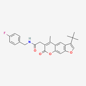 2-(3-tert-butyl-5-methyl-7-oxo-7H-furo[3,2-g]chromen-6-yl)-N-(4-fluorobenzyl)acetamide