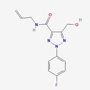 molecular formula C13H13FN4O2 B11383290 2-(4-fluorophenyl)-5-(hydroxymethyl)-N-(prop-2-en-1-yl)-2H-1,2,3-triazole-4-carboxamide 