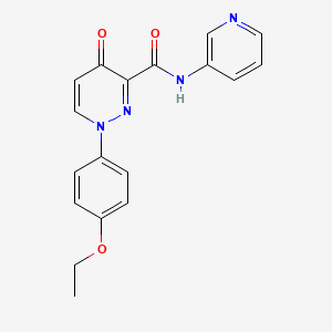 molecular formula C18H16N4O3 B11383297 1-(4-ethoxyphenyl)-4-oxo-N-(pyridin-3-yl)-1,4-dihydropyridazine-3-carboxamide 