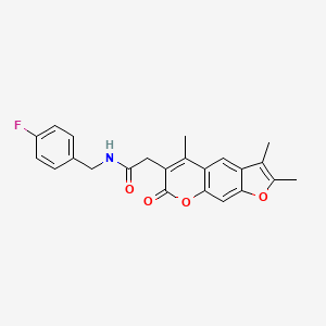 N-(4-fluorobenzyl)-2-(2,3,5-trimethyl-7-oxo-7H-furo[3,2-g]chromen-6-yl)acetamide