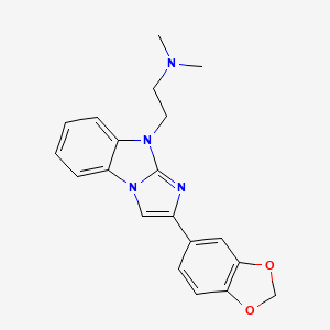 2-[2-(1,3-benzodioxol-5-yl)-9H-imidazo[1,2-a]benzimidazol-9-yl]-N,N-dimethylethanamine