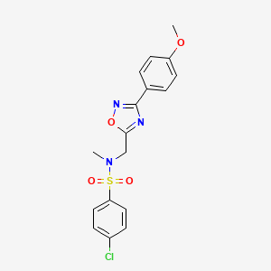 4-chloro-N-{[3-(4-methoxyphenyl)-1,2,4-oxadiazol-5-yl]methyl}-N-methylbenzenesulfonamide