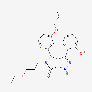 5-(3-ethoxypropyl)-3-(2-hydroxyphenyl)-4-(3-propoxyphenyl)-4,5-dihydropyrrolo[3,4-c]pyrazol-6(1H)-one