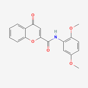 molecular formula C18H15NO5 B11383440 N-(2,5-dimethoxyphenyl)-4-oxo-4H-chromene-2-carboxamide 