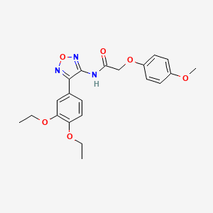 molecular formula C21H23N3O6 B11383444 N-[4-(3,4-diethoxyphenyl)-1,2,5-oxadiazol-3-yl]-2-(4-methoxyphenoxy)acetamide 