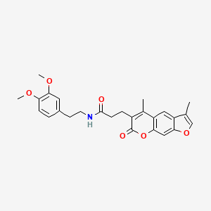 N-[2-(3,4-dimethoxyphenyl)ethyl]-3-(3,5-dimethyl-7-oxo-7H-furo[3,2-g]chromen-6-yl)propanamide