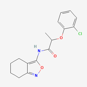 molecular formula C16H17ClN2O3 B11383466 2-(2-chlorophenoxy)-N-(4,5,6,7-tetrahydro-2,1-benzoxazol-3-yl)propanamide 