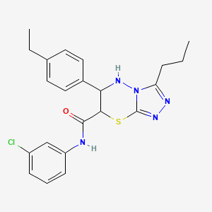 N-(3-chlorophenyl)-6-(4-ethylphenyl)-3-propyl-6,7-dihydro-5H-[1,2,4]triazolo[3,4-b][1,3,4]thiadiazine-7-carboxamide