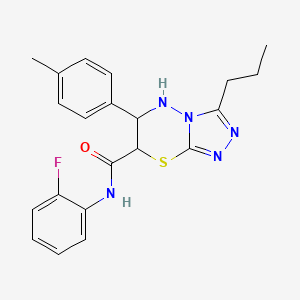 N-(2-fluorophenyl)-6-(4-methylphenyl)-3-propyl-6,7-dihydro-5H-[1,2,4]triazolo[3,4-b][1,3,4]thiadiazine-7-carboxamide