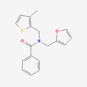 N-(furan-2-ylmethyl)-N-[(3-methylthiophen-2-yl)methyl]benzamide