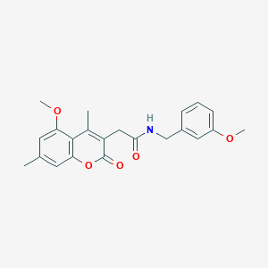 N-(3-methoxybenzyl)-2-(5-methoxy-4,7-dimethyl-2-oxo-2H-chromen-3-yl)acetamide