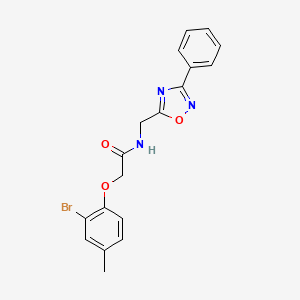 2-(2-bromo-4-methylphenoxy)-N-[(3-phenyl-1,2,4-oxadiazol-5-yl)methyl]acetamide