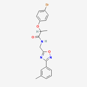 2-(4-bromophenoxy)-N-{[3-(3-methylphenyl)-1,2,4-oxadiazol-5-yl]methyl}propanamide