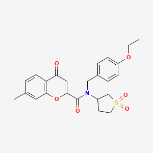 N-(1,1-dioxidotetrahydrothiophen-3-yl)-N-(4-ethoxybenzyl)-7-methyl-4-oxo-4H-chromene-2-carboxamide