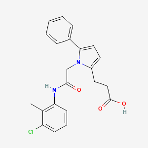 3-(1-{2-[(3-chloro-2-methylphenyl)amino]-2-oxoethyl}-5-phenyl-1H-pyrrol-2-yl)propanoic acid