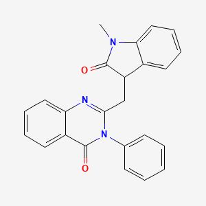 molecular formula C24H19N3O2 B11383568 2-(1-Methyl-2-oxo-2,3-dihydro-1H-indol-3-ylmethyl)-3-phenyl-3H-quinazolin-4-one 