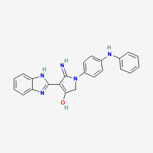 5-Amino-4-(1H-1,3-benzodiazol-2-YL)-1-[4-(phenylamino)phenyl]-2,3-dihydro-1H-pyrrol-3-one