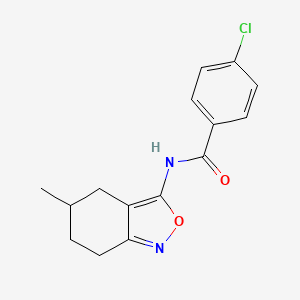 4-chloro-N-(5-methyl-4,5,6,7-tetrahydro-2,1-benzoxazol-3-yl)benzamide