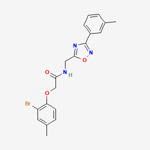 2-(2-bromo-4-methylphenoxy)-N-{[3-(3-methylphenyl)-1,2,4-oxadiazol-5-yl]methyl}acetamide