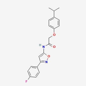 N-[3-(4-fluorophenyl)-1,2-oxazol-5-yl]-2-[4-(propan-2-yl)phenoxy]acetamide