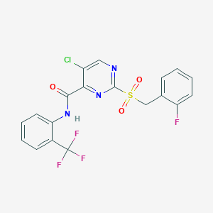 5-chloro-2-[(2-fluorobenzyl)sulfonyl]-N-[2-(trifluoromethyl)phenyl]pyrimidine-4-carboxamide