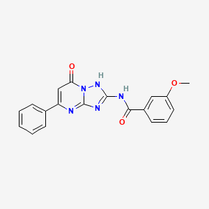 3-methoxy-N-(7-oxo-5-phenyl-4,7-dihydro[1,2,4]triazolo[1,5-a]pyrimidin-2-yl)benzamide