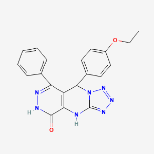 molecular formula C20H17N7O2 B11383648 8-(4-ethoxyphenyl)-10-phenyl-2,4,5,6,7,11,12-heptazatricyclo[7.4.0.03,7]trideca-1(9),3,5,10-tetraen-13-one 