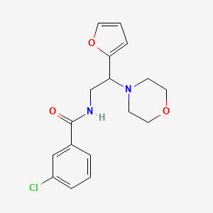 3-chloro-N-[2-(furan-2-yl)-2-(morpholin-4-yl)ethyl]benzamide