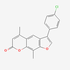 molecular formula C19H13ClO3 B11383656 3-(4-chlorophenyl)-5,9-dimethyl-7H-furo[3,2-g]chromen-7-one 