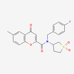 N-(1,1-dioxidotetrahydrothiophen-3-yl)-N-(4-fluorobenzyl)-6-methyl-4-oxo-4H-chromene-2-carboxamide