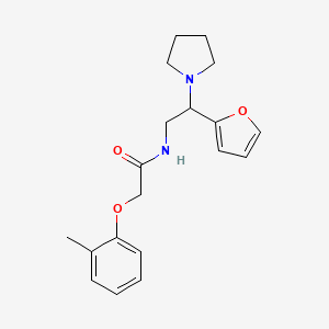 N-[2-(furan-2-yl)-2-(pyrrolidin-1-yl)ethyl]-2-(2-methylphenoxy)acetamide