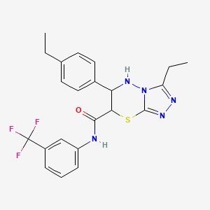 3-ethyl-6-(4-ethylphenyl)-N-[3-(trifluoromethyl)phenyl]-6,7-dihydro-5H-[1,2,4]triazolo[3,4-b][1,3,4]thiadiazine-7-carboxamide