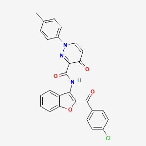 N-[2-(4-chlorobenzoyl)-1-benzofuran-3-yl]-1-(4-methylphenyl)-4-oxo-1,4-dihydropyridazine-3-carboxamide