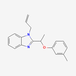 2-[1-(3-methylphenoxy)ethyl]-1-(prop-2-en-1-yl)-1H-benzimidazole