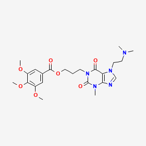 molecular formula C23H31N5O7 B11383725 3-{7-[2-(dimethylamino)ethyl]-3-methyl-2,6-dioxo-2,3,6,7-tetrahydro-1H-purin-1-yl}propyl 3,4,5-trimethoxybenzoate 