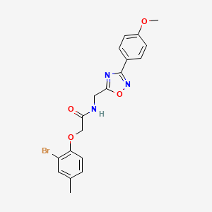 molecular formula C19H18BrN3O4 B11383740 2-(2-bromo-4-methylphenoxy)-N-{[3-(4-methoxyphenyl)-1,2,4-oxadiazol-5-yl]methyl}acetamide 