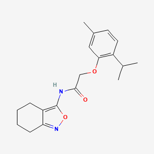 molecular formula C19H24N2O3 B11383741 2-[5-methyl-2-(propan-2-yl)phenoxy]-N-(4,5,6,7-tetrahydro-2,1-benzoxazol-3-yl)acetamide 