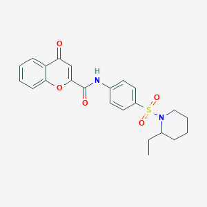 N-{4-[(2-ethylpiperidin-1-yl)sulfonyl]phenyl}-4-oxo-4H-chromene-2-carboxamide