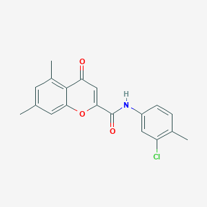 N-(3-chloro-4-methylphenyl)-5,7-dimethyl-4-oxo-4H-chromene-2-carboxamide