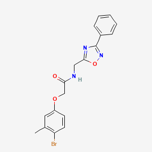 2-(4-bromo-3-methylphenoxy)-N-[(3-phenyl-1,2,4-oxadiazol-5-yl)methyl]acetamide