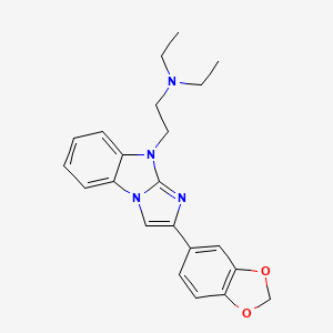 2-[2-(1,3-benzodioxol-5-yl)-9H-imidazo[1,2-a]benzimidazol-9-yl]-N,N-diethylethanamine