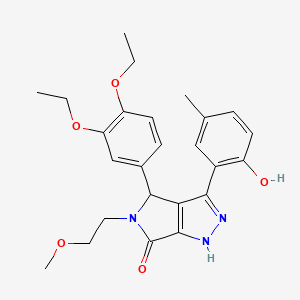 4-(3,4-diethoxyphenyl)-3-(2-hydroxy-5-methylphenyl)-5-(2-methoxyethyl)-4,5-dihydropyrrolo[3,4-c]pyrazol-6(1H)-one