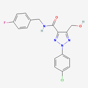 2-(4-chlorophenyl)-N-(4-fluorobenzyl)-5-(hydroxymethyl)-2H-1,2,3-triazole-4-carboxamide