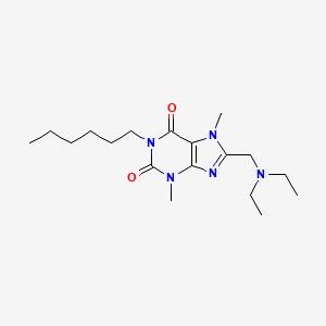 8-[(diethylamino)methyl]-1-hexyl-3,7-dimethyl-3,7-dihydro-1H-purine-2,6-dione