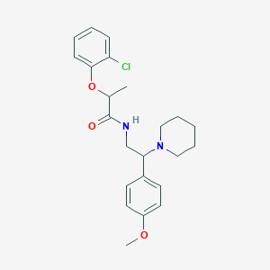 2-(2-chlorophenoxy)-N-[2-(4-methoxyphenyl)-2-(piperidin-1-yl)ethyl]propanamide