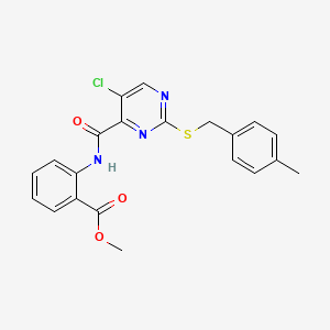 Methyl 2-[({5-chloro-2-[(4-methylbenzyl)sulfanyl]pyrimidin-4-yl}carbonyl)amino]benzoate