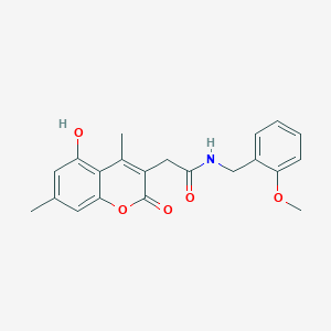 2-(5-hydroxy-4,7-dimethyl-2-oxo-2H-chromen-3-yl)-N-(2-methoxybenzyl)acetamide