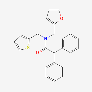 molecular formula C24H21NO2S B11383921 N-(furan-2-ylmethyl)-2,2-diphenyl-N-(thiophen-2-ylmethyl)acetamide 